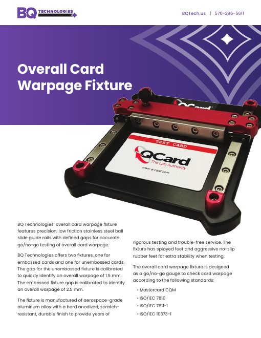 First page of Card Warpage Test Fixture