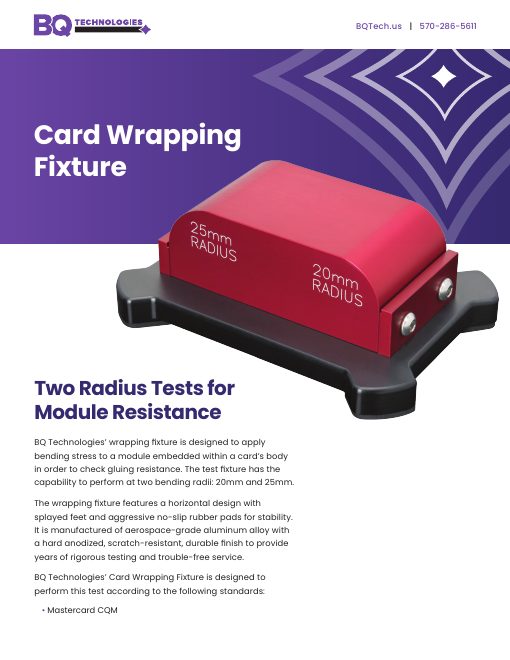 First page of Card Wrapping Test Fixture