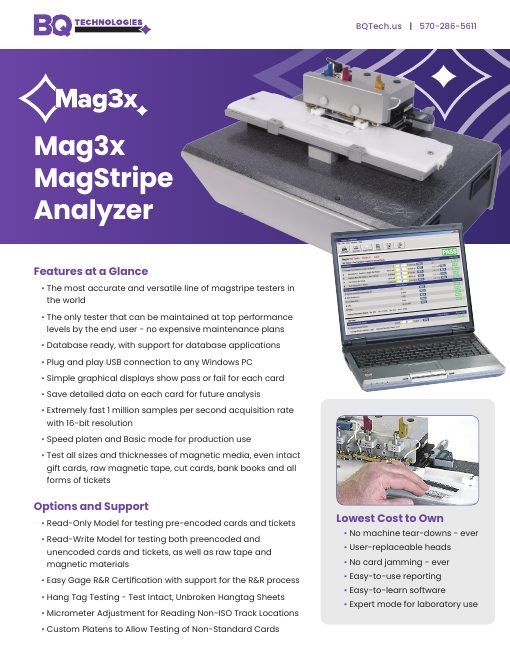 First page of Mag3x Magstripe Analyzer