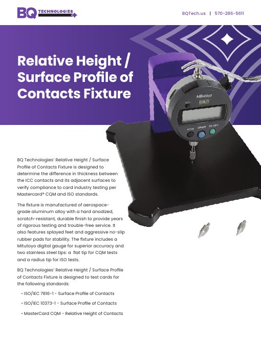 First page of Relative Height-Surface Profile Of Contacts