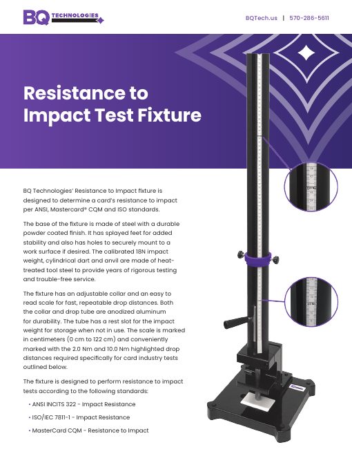 First page of Resistance To Impact Test Fixture